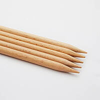 Basic beech double point needles (20 cm/8 inches)