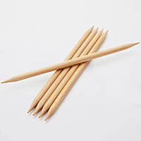 Basic beech double point needles (20 cm/8 inches)