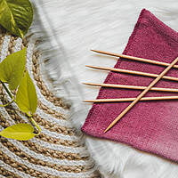 Basic beech double point needles (20 cm/8 inches)