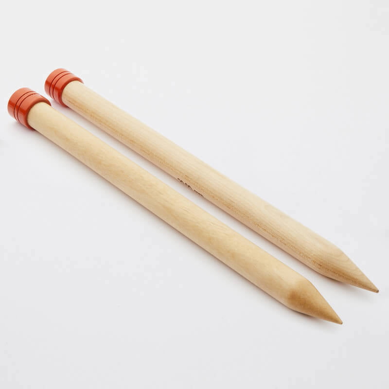 Jumbo single pointed wooden knitting needle (20mm)