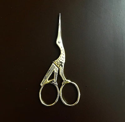Stork embroidery scissors