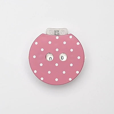 Pink polka dot row counter