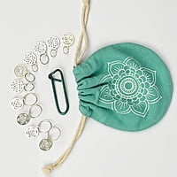 Sterling silver plated chakra stitch markers - The Mindful collection Sterling silver plated chakra stitch markers - The Mindful collection