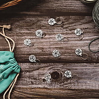 Sterling silver plated chakra stitch markers - The Mindful collection Sterling silver plated chakra stitch markers - The Mindful collection