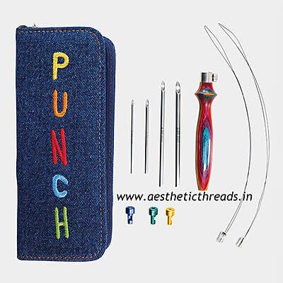 Vibrant punch needle set